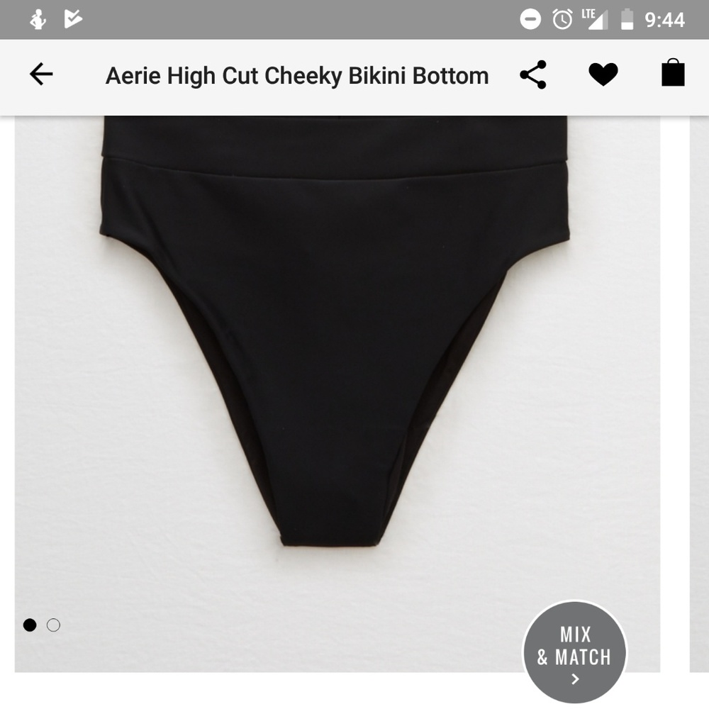 Aerie High Cut Cheeky Bikini Bottom